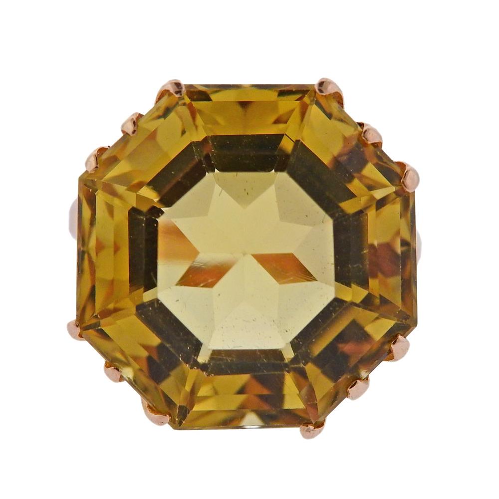 14k Gold 21 Carat Citrine Ring (1 of 3)