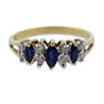 14k Gold Diamond Sapphire Ring