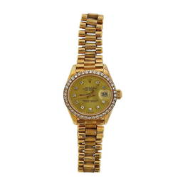 Rolex President Diamond 18k Gold Champagne Dial