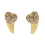 Cartier 18K Gold Diamond Heart Earrings