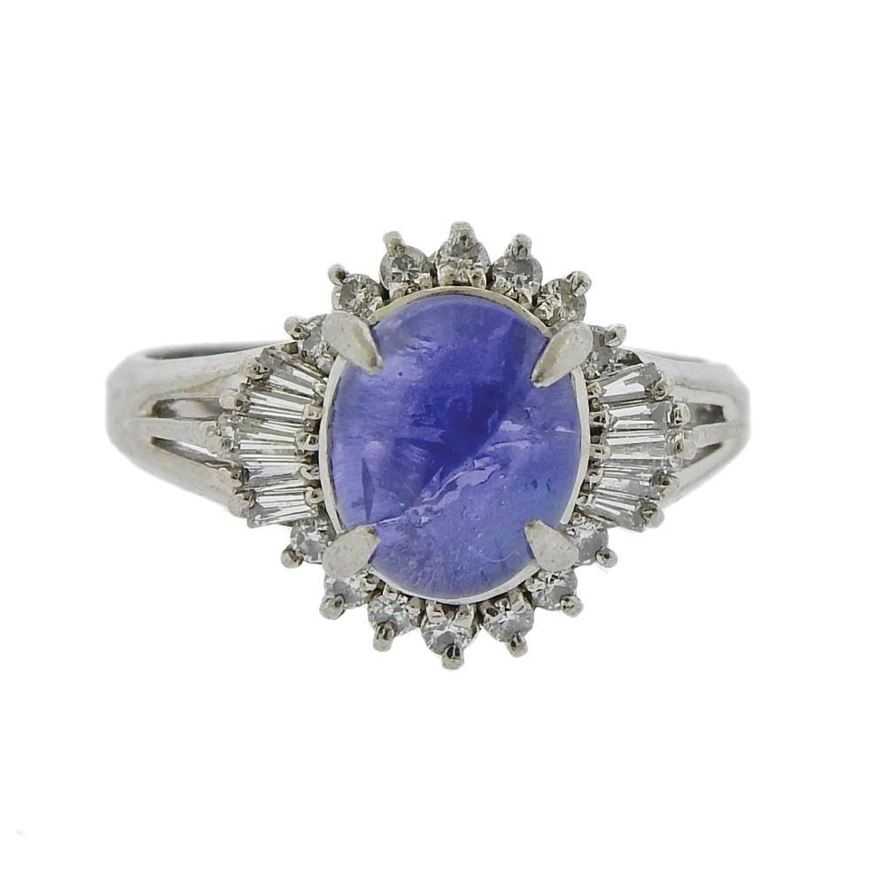 Platinum Diamond 3ct Sapphire Ring (1 of 4)