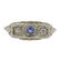 Art Deco 14k Gold Diamond Blue Stone Ring