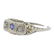 Art Deco 14k Gold Diamond Blue Stone Ring - 2