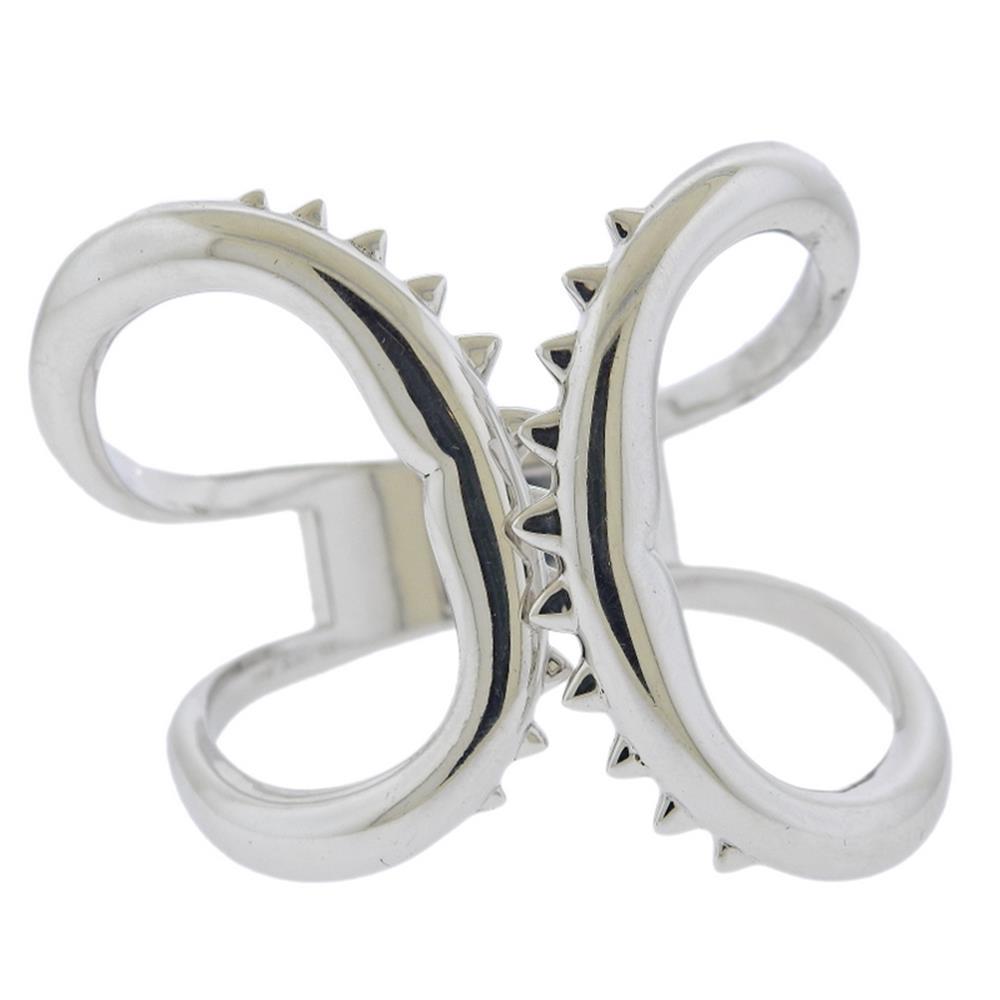 Stephen Webster Jewels Verne Silver Shark Jaw Cuff: Metal Content: Sterling Silver.Weight of Item: 59 grams.Size: Bracelet will fit 7" wrist x 51mm wide.Stamp: SW155, 10k, 925 Maker's Mark.