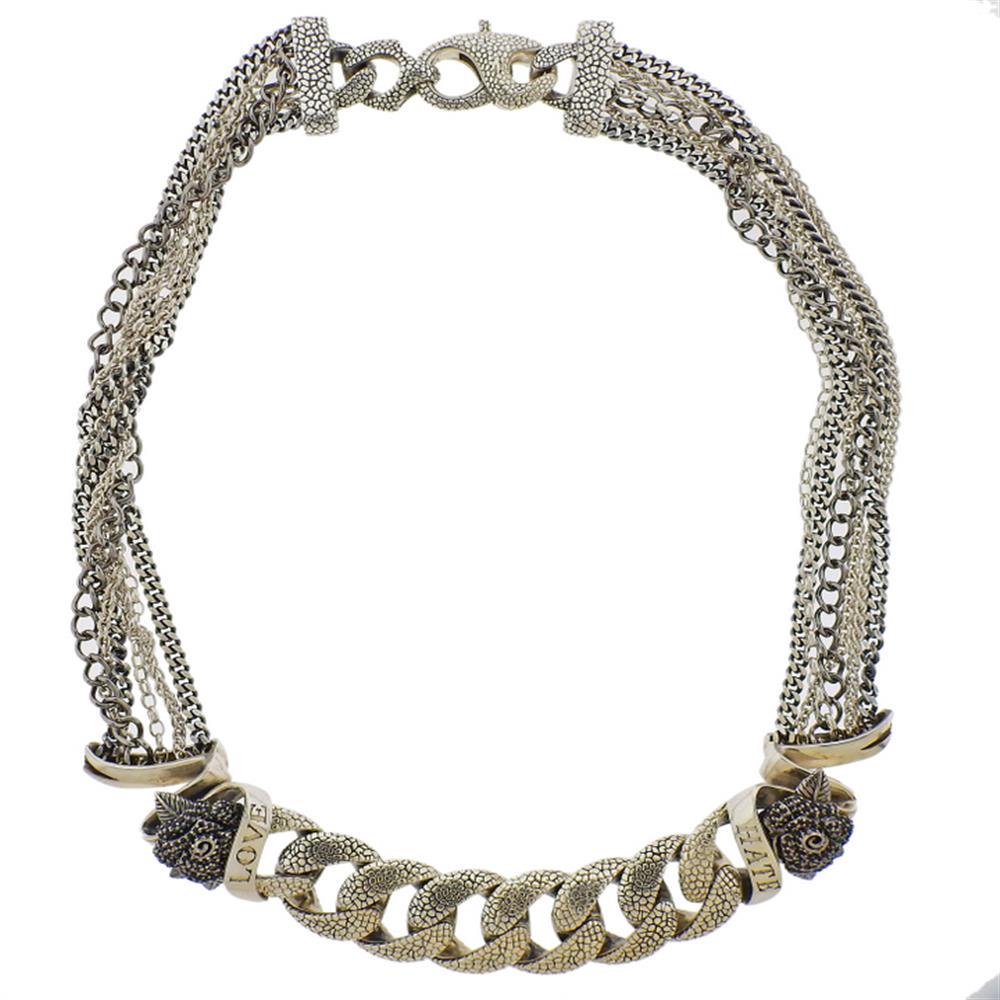 Stephen Webster Rayman Sterling Silver Rhodium: Metal Content: 925 Sterling Silver, Black Rhodium Weight of Item: 151.5 grams.Size: Necklace is approx. 20" long and 25mm at widest point.Gemstone: 1.92ctw in Black Sapphire. Stamp: 925 Maker'