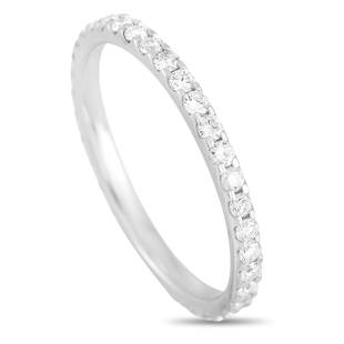 14K White Gold 0.63 ct Diamond Ring Size 7.0: This ring is crafted from 14K white gold and set with diamonds that total 0.63 carats. The ring weighs 1.5 grams and boasts band thickness of 2 mm. Offered in brand new condition, this item