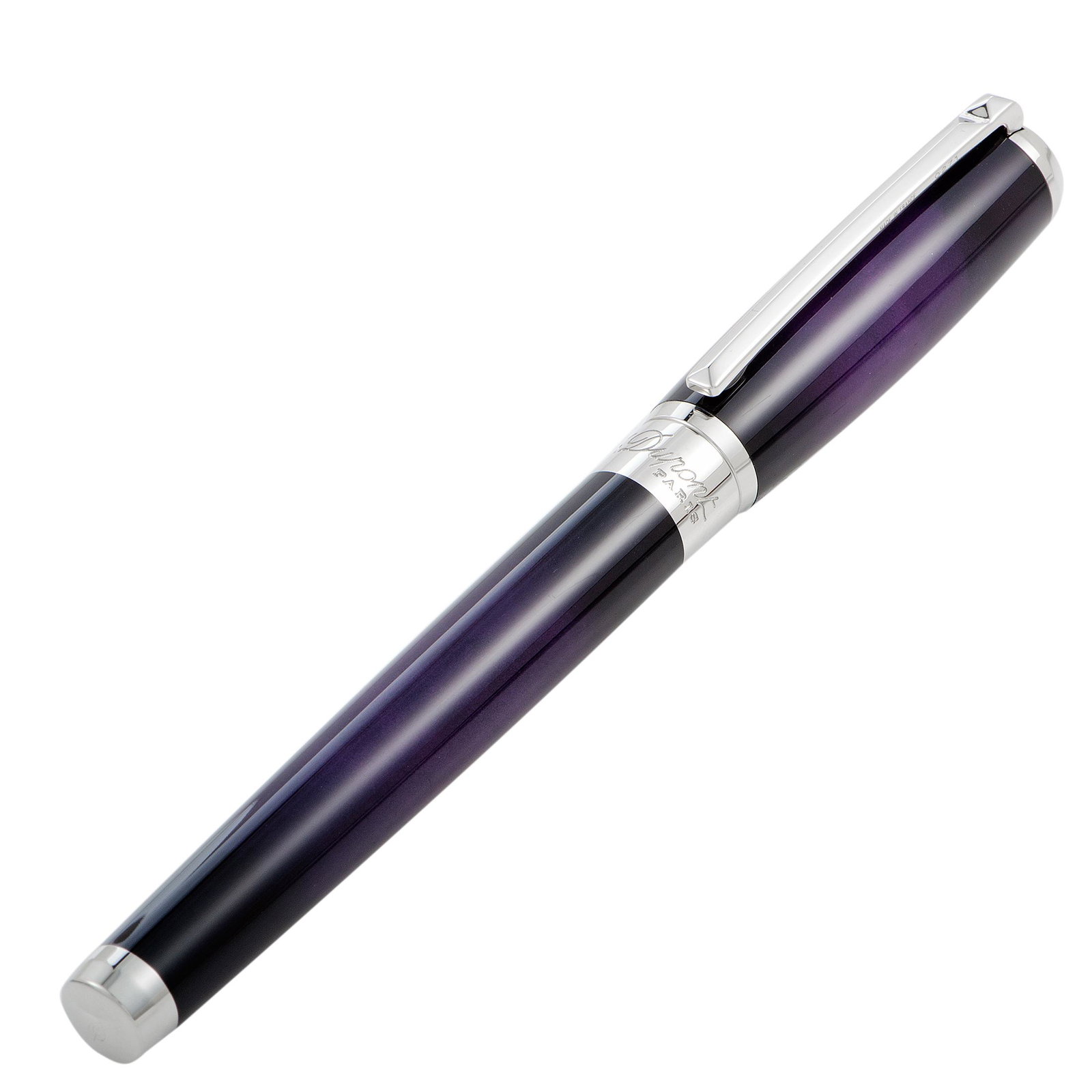 S.T. Dupont Line D Atelier Purple Fountain Pen: Make a bold statement with every word that you write with this fantastic fountain pen that combines the elegant appeal of understated design with the contemporary feel of purple lacquer. The pen is pr