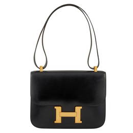 Hermes Constance 23cm Black Box Leather Handbag