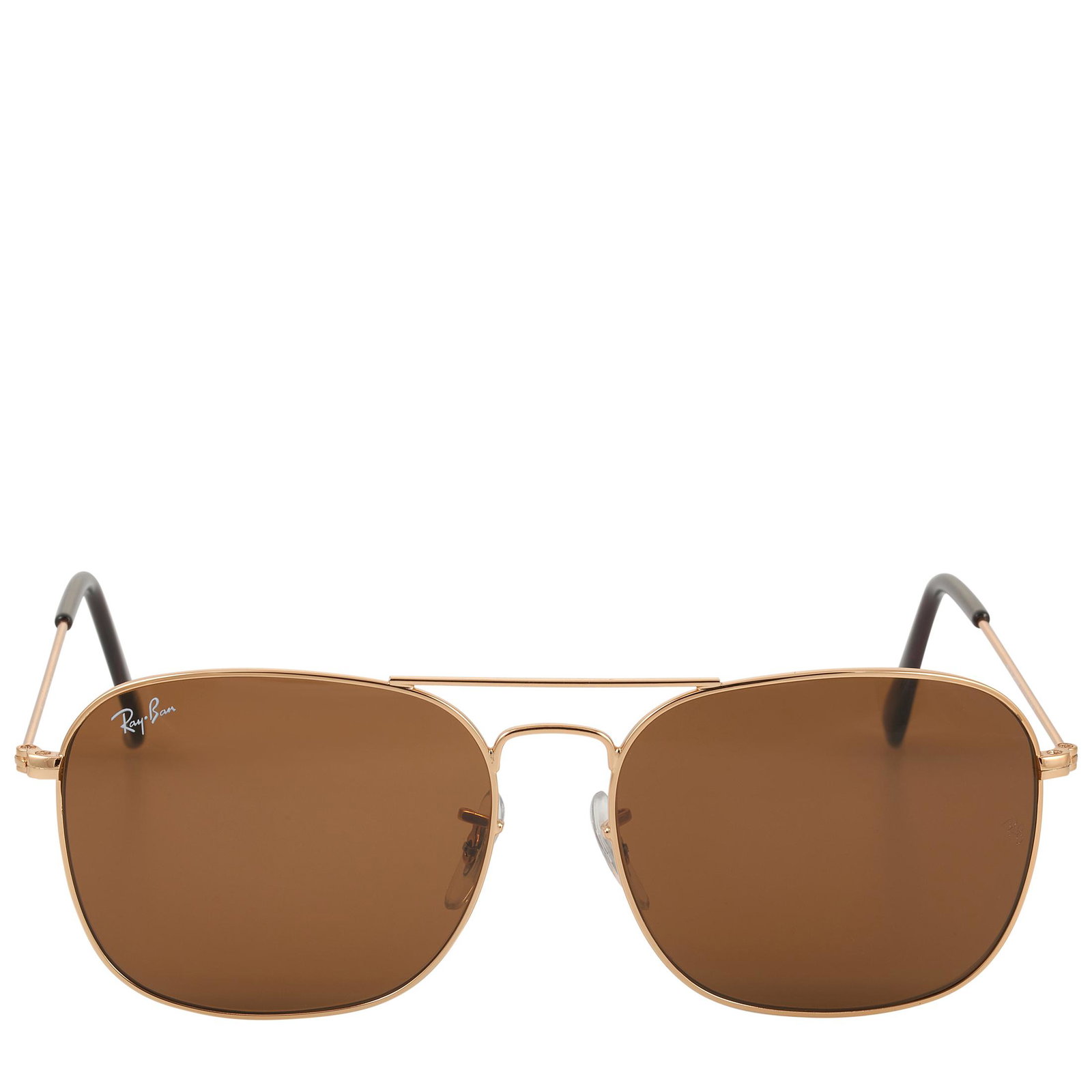 Ray Ban Caravan Gold Sunglasses Brown Lenses RB3136: These Rayban Caravan sunglasses are a popular alternative to the classic Aviator line. They are presented in gold metal, boasting square frames and brown lenses. The sunglasses feature lens size of 58