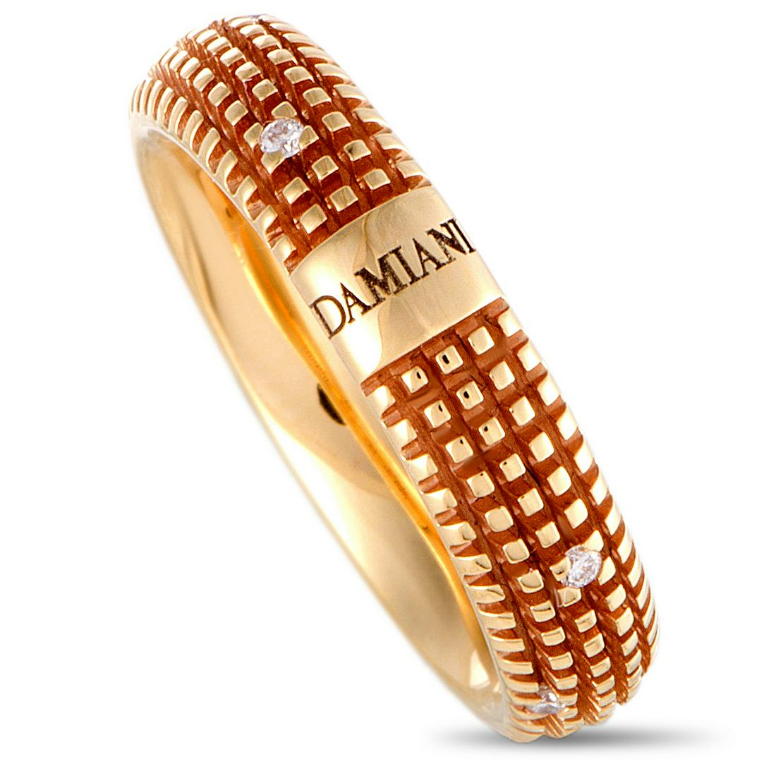 Damiani 18K RG 9 Diamonds Ring Size 8.5 (1 of 4)