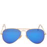 Ray Ban Aviator Large Sunglasses Blue Flash Lenses