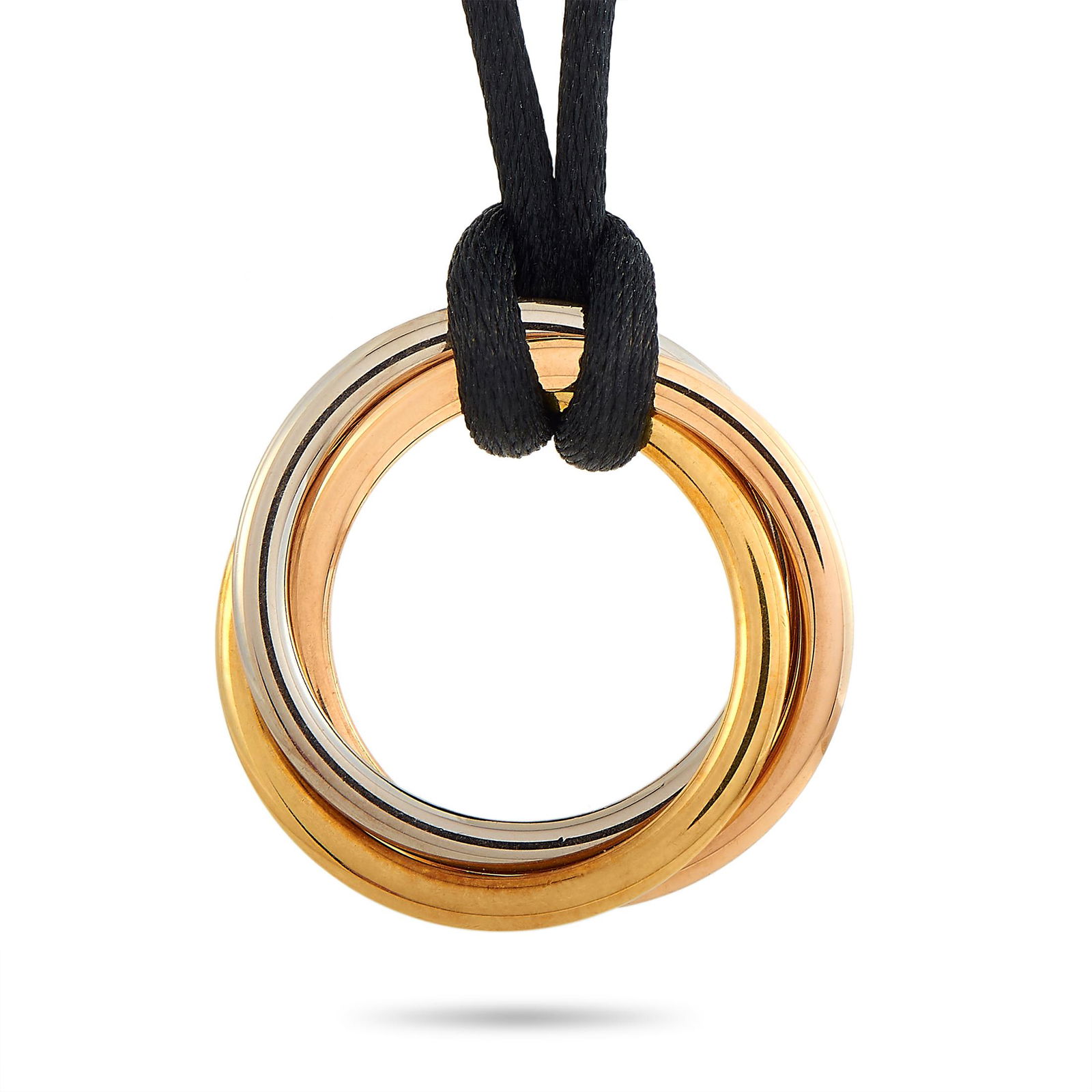 Cartier Trinity 18K Yellow, White & RG Necklace (1 of 5)