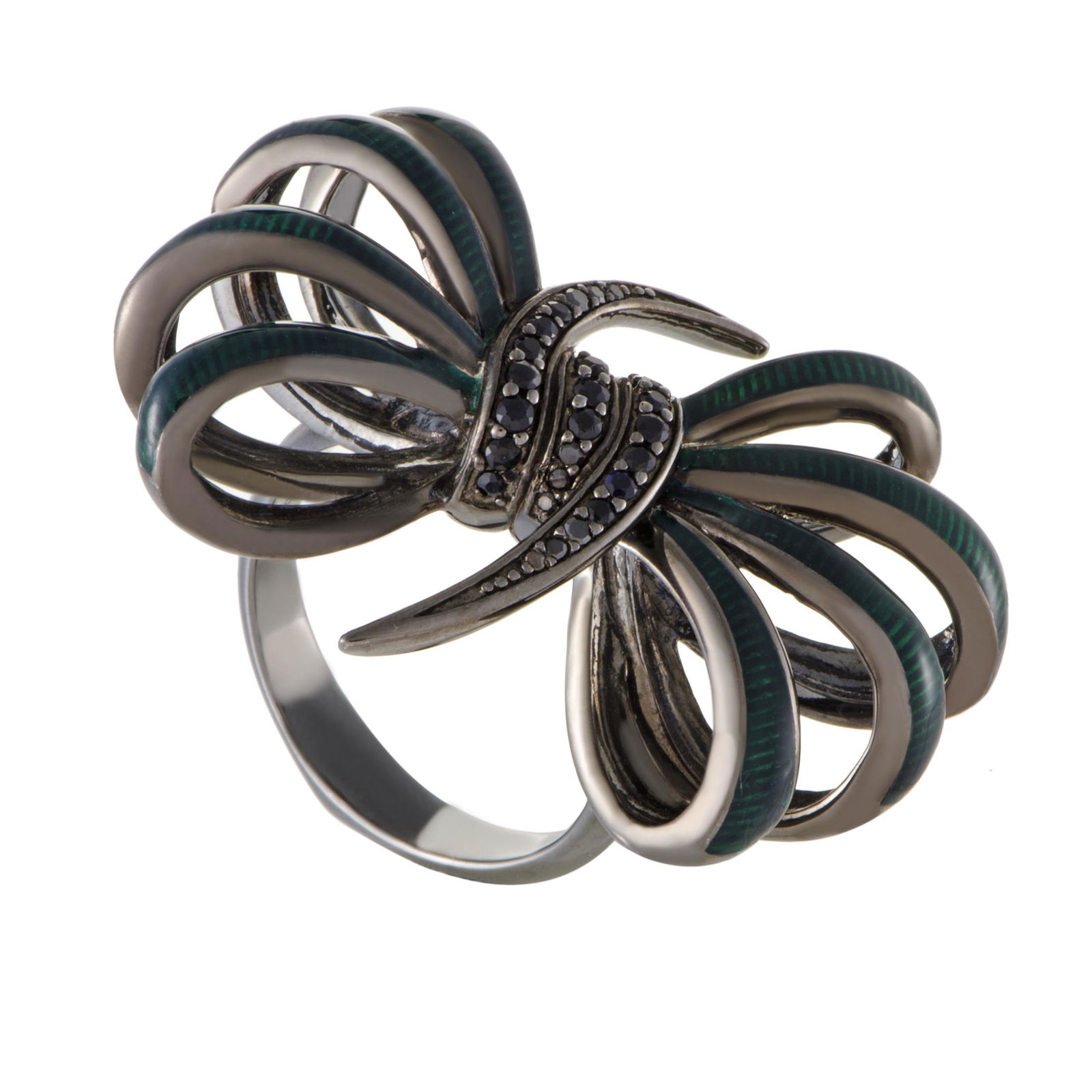 Stephen Webster Forget Me Knot Ring Size 7.0: Astonishing harmony, captivating artistic shapes and exquisitely splendid craftsmanship meet in this remarkable ring from Stephen Webster's 'Forget Me Knot' collection which is beautifully made of rad
