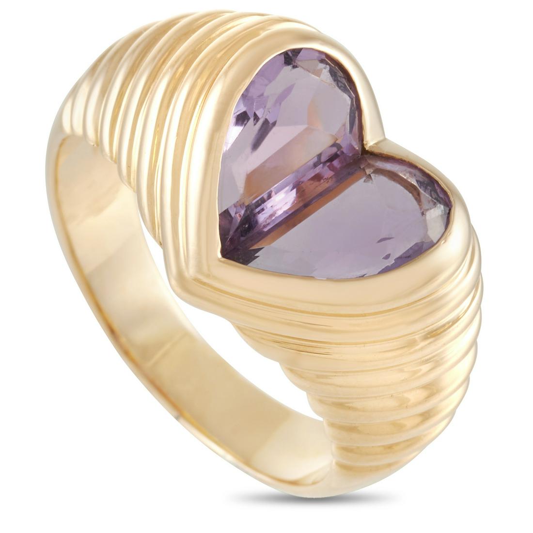 Bvlgari 18K YG Doppio Amethyst Ring - 6.5 (1 of 5)
