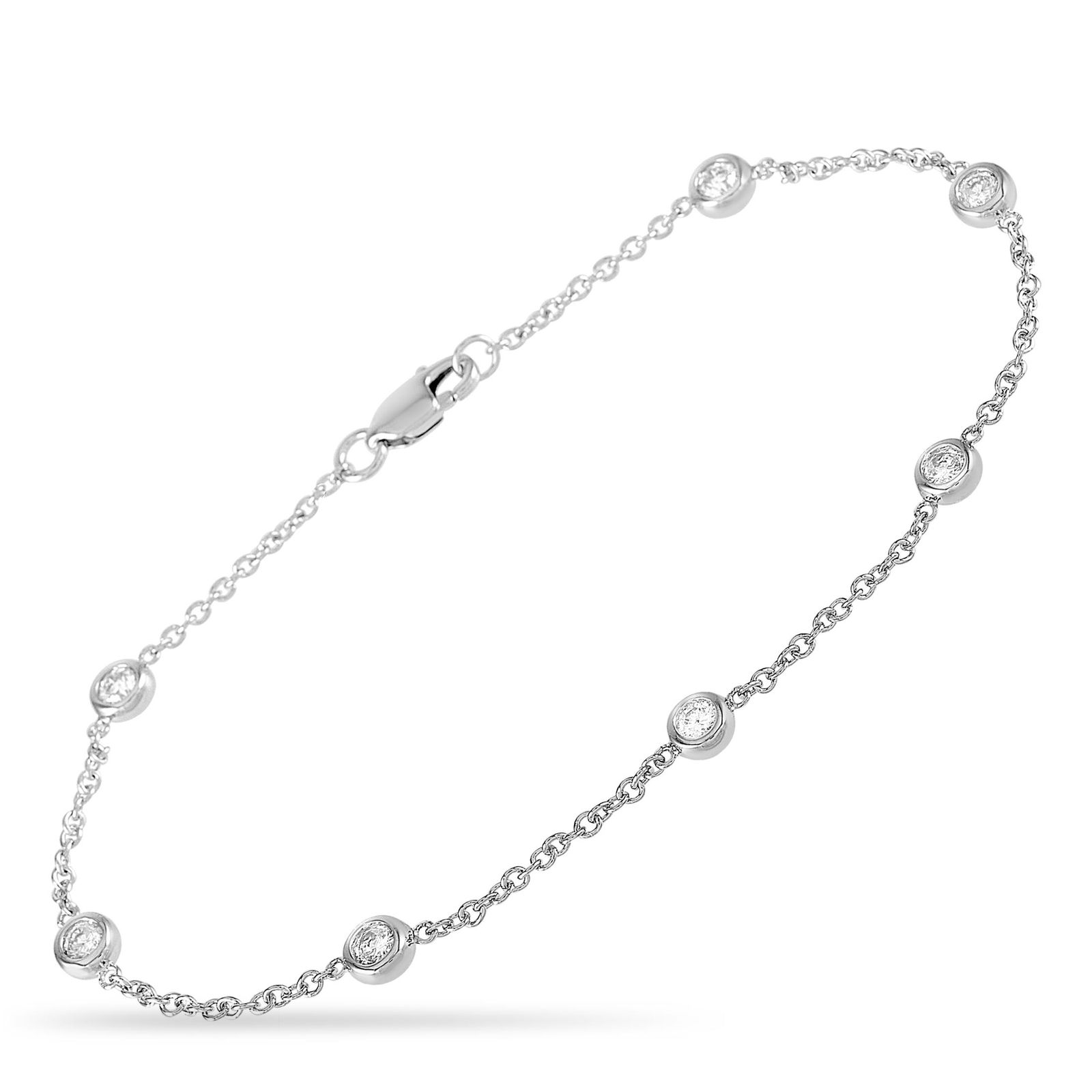 14K White Gold 0.50 ct Diamond Bracelet (1 of 3)