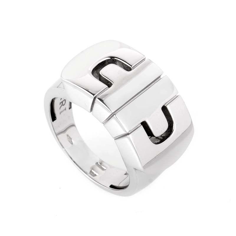 Bvlgari Parentesi 18K White Gold Ring Size 5.0 (1 of 3)