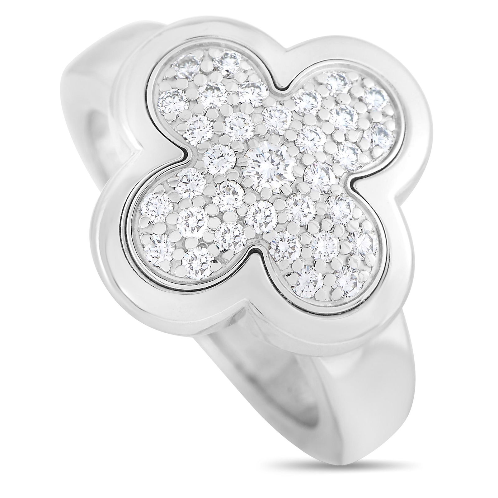 Van Cleef & Arpels Alhambra 18K WG Diamond Ring - 5.75 (1 of 5)