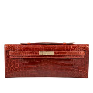 Hermes Kelly 31cm Miel Lisse Porosus Crocodile Handbag