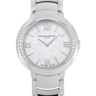 Baume Mercier Promesse Watch M0A10160: The Baume Mercier Promesse, reference number M0A10160, is created for the sublime Promesse collection. The watch comes with a diamondembellished stainless steel case that measures 30 mm in diameter.