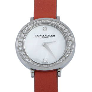 Baume Mercier Petite Promesse Watch M0A10290: This is the Baume Mercier Petite Promesse timepiece, reference number M0A10290. The watch comes with a diamondembellished stainless steel case that measures 22 mm in diameter. The case is mounted