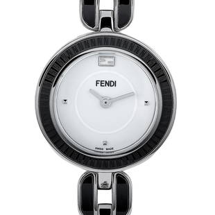 Fendi My Way Black Ceramic Quartz Watch: The Fendi My Way watch, reference number F353024001, comes with a 28 mm stainless steel case that boasts a bezel with a black ceramic inlay. The case is presented on a stainless steel bracelet with