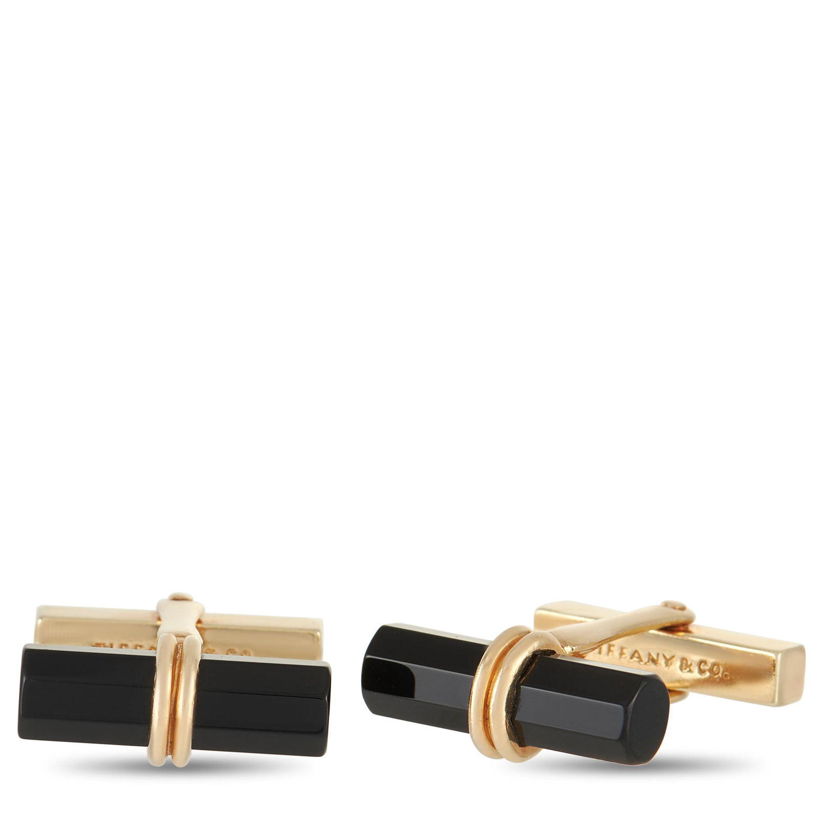 Tiffany & Co.14K Yellow Gold Onyx Cufflinks (1 of 3)