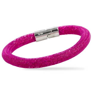 10 Pack - Swarovski Fuchsia Crystal Bracelet M: An eyecatching piece from the extraordinary Stardust collection, this fascinating bracelet presented by Swarovski will accentuate any outfit of yours in a most fashionable manner. The bracelet