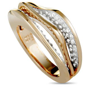 10 Pack - Swarovski Plated Crystal Ring Sz 6.75: The rose goldplated Hilly ring by Swarovski is set with crystals and weighs 6 grams. It boasts band thickness of 4 mm and top height of 6 mm, while top dimensions measure 24 by 9 mm. Offered in brand