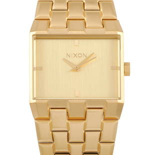 3 Pack - Nixon All Gold 34mm Watch A1262502: This Nixon Ticket II All Gold 34mm Watch, reference number A1262 502, features a goldtoned stainless steel case measuring 34 mm. The watch is presented on a matching black stainless steel bracelet.