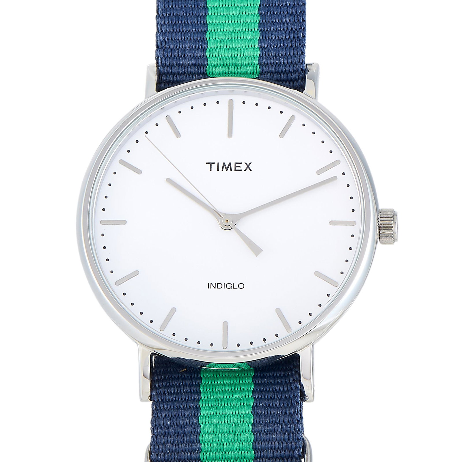 3 Pack - Timex Fairfield Blue, Green Watch: The Timex Fairfield, reference number TW2P90800, is a member of the Fairfield collection. The watch comes with a 41 mm silvertone brass case that features stainless steel back. The case is presented o