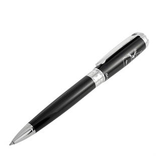 S.T. Dupont Line D Palladium Black Ballpoint Pen: This S.T. Dupont ballpoint pen from the Line D collection is presented in an edition limited to 1,967 units and draws inspiration for its design from the works of the famous Spanish painter Pablo