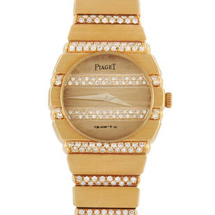 Piaget Ladies Polo Diamond Quartz Watch 861 C 705: The Piaget Ladies Polo Watch, reference number 861 C 705, is nothing short of breathtaking. 1313Bold and opulent design, this watch comes to life thanks to the round 24mm case and bracelet crafted