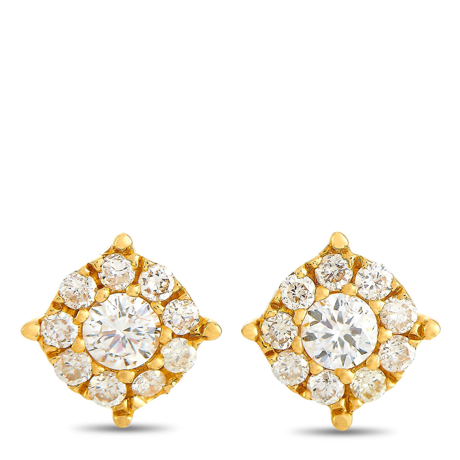 18K Yellow Gold 0.25 ct Diamond Earrings (1 of 3)