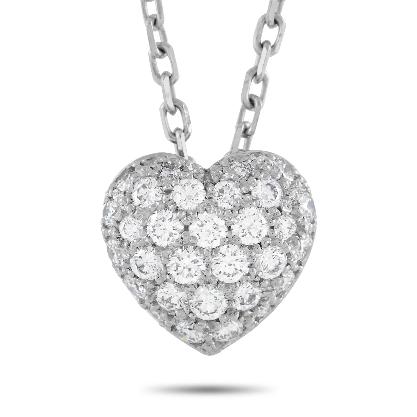 Cartier 18K WG 0.75 ct Diamond Heart Necklace (1 of 5)