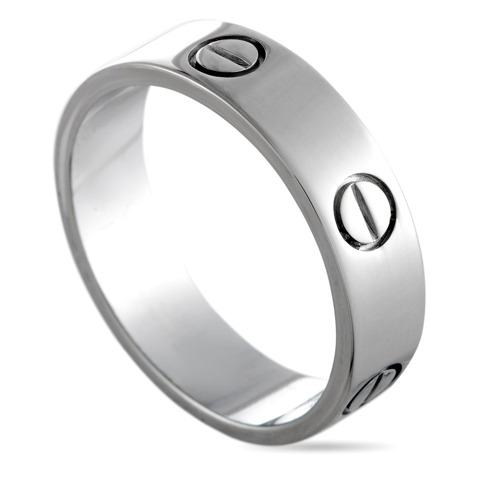 Cartier LOVE 18K White Gold Band Ring Size 5.75 (1 of 5)