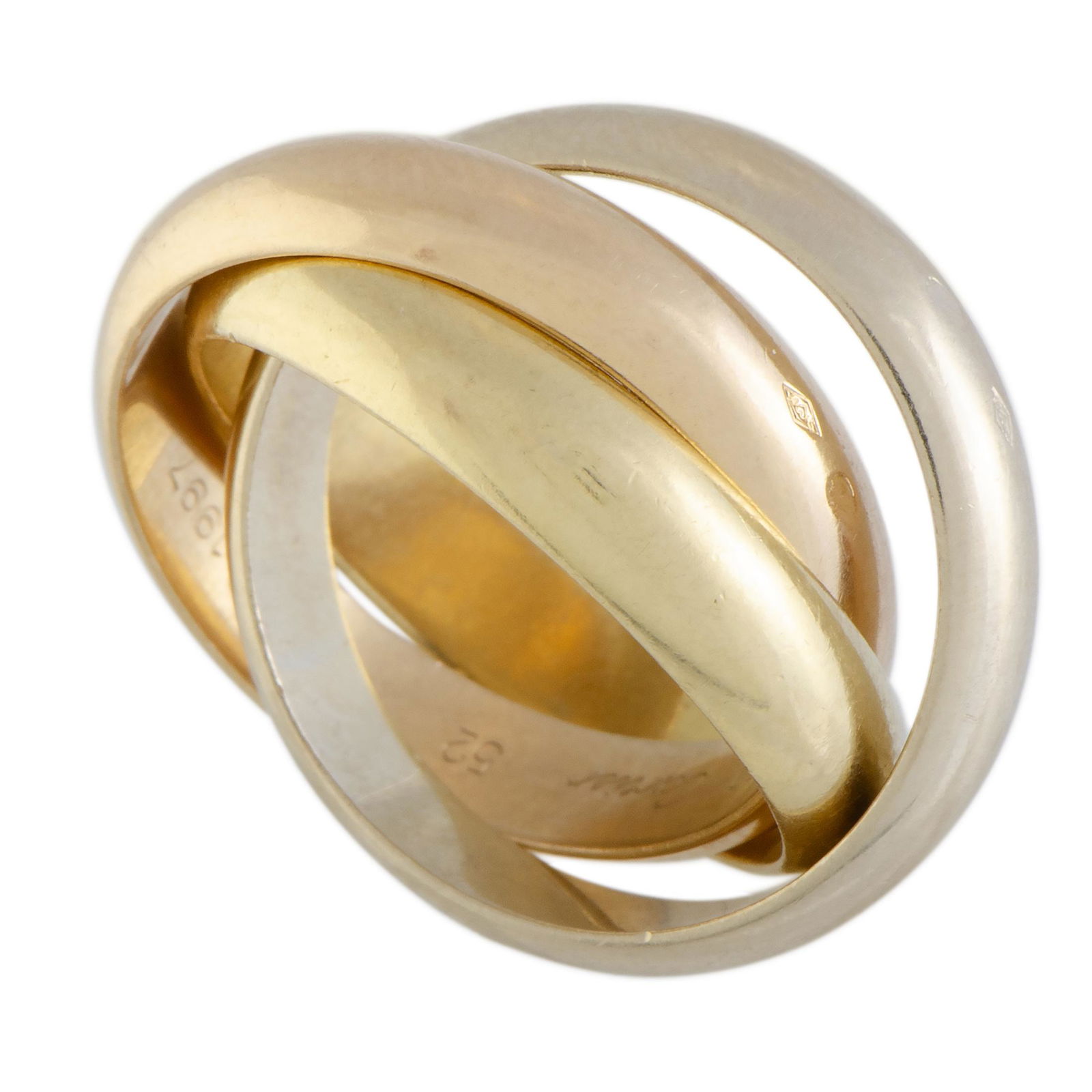 Cartier Trinity 18K YG, WG, RG Ring Size 5.5 (1 of 5)