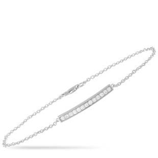 14K White Gold 0.25 ct Diamond Bracelet: This bracelet is crafted from 14K white gold and weighs 2 grams, measuring 6.50 in length. The bracelet is set with diamonds that total 0.25 carats.Offered in brand new condition, this item includes