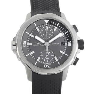 IWC Aquatimer Chronograph Special Edition Watch: Released in a limited edition of 500 pieces, the IWC Aquatimer Chronograph quotSharksquot Watch IW379506 features a beautiful grey shade inspired by the color of different shark species. Its case