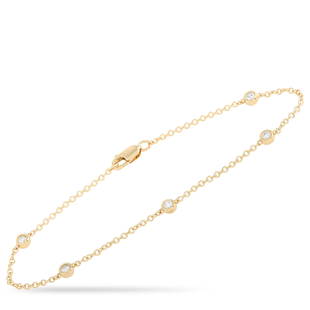 14K Yellow Gold 0.25 ct Diamond Bracelet: This bracelet is crafted from 14K yellow gold and weighs 1.7 grams, measuring 7 in length. The bracelet is set with diamonds that total 0.25 carats.Offered in brand new condition, this item includes