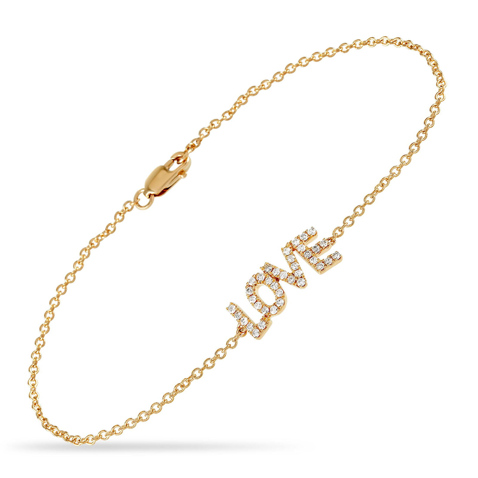14K Yellow Gold 0.30 ct Diamond Love Bracelet (1 of 3)