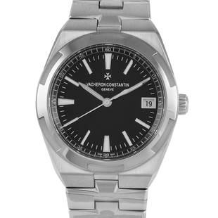 Vacheron Constantin Overseas SelfWinding Watch 4500V110AB483: This goodlooking watch is the epitome of simplicity. Perfect for everyday wear, the Vacheron Constantin Overseas Watch 4500V110AB483 features an elegant black dial that stands out against a