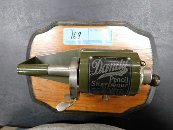 Dandy pencil sharpener: vintage Dandy pencil sharpener mounted