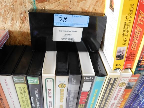 railroad vhs tapes (44) and 2 cd roms (1 of 2)