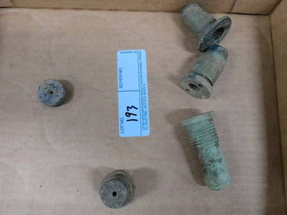 5 pieces civil war fuses: 5 brass civil war fuses various conditions