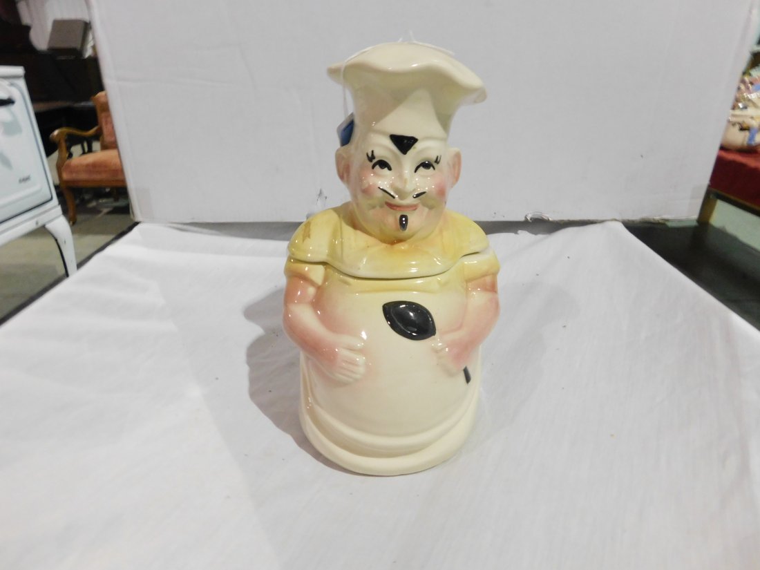 Vintage Chef Cookie Jar: Vintage Chef ceramic cookie jar, approx. 12 inches tall. Very good condition, no chips or cracks.