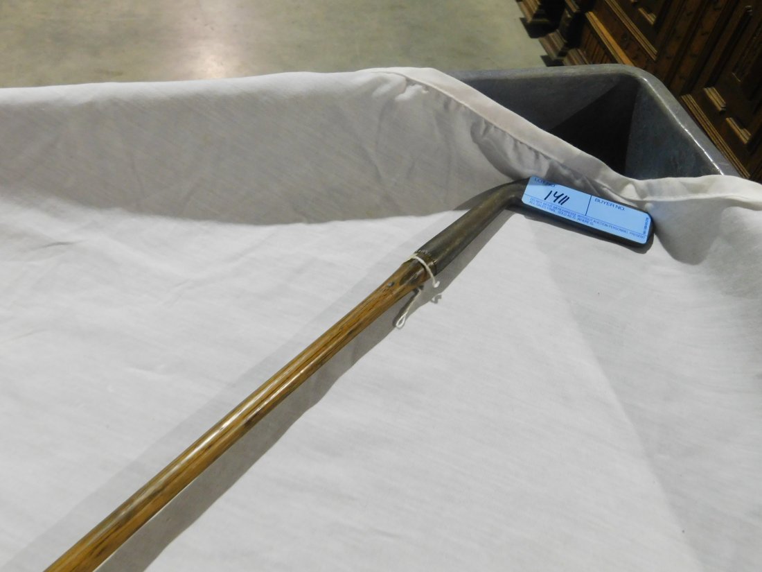 Wooden Shaft Golf Club: Wooden shaft putter golf club. Some wear, overall good condition.