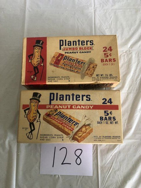 (2) Planters Peanut jumbo block candy cardboard display boxes (1 of 1)