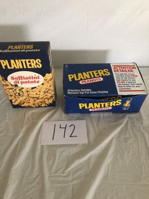 (2) vintage boxes of planters peanut product (full) (1 of 2)