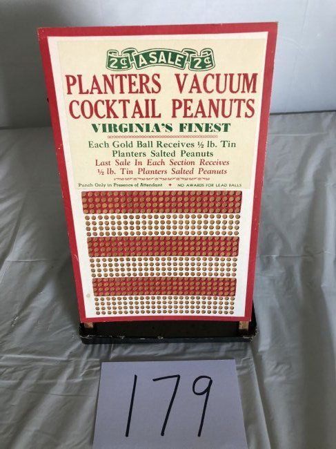 early planters peanut punch board game with box (1 of 3)