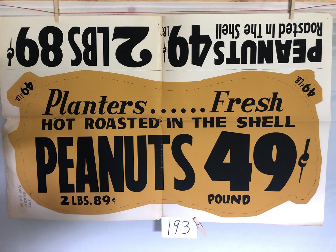 large planters peanut  paper sign (1 of 4)